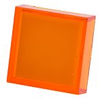 Krycí sklíčko tlačítka Čtyřhran, barva čočky: Oranžová pro řadu ADA16
