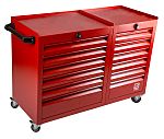 RS PRO 12 drawer Steel Wheeled Tool Chest, 870mm x 1085mm x 450mm