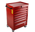 RS PRO 7 drawer Steel Wheeled Tool Chest, 970mm x 630mm x 450mm