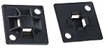 HellermannTyton Black Cable Tie Mount 20 mm x 20mm, 4mm Max. Cable Tie Width