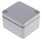 RS PRO Grey Die Cast Aluminium Enclosure, IP66, Grey Lid, 50 x 45 x 30mm