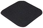 RS PRO Black Anti-slip Tile Polymer Anti-Slip Tile, Solid Finish 140mm x 140mm x 0.05mm