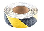 RS PRO Black/Yellow Polyethylene 18.3m Hazard Tape, 0.05mm Thickness