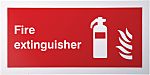 Požární bezpečnostní značka, Plast, Červená/bílá, text: Fire extinguisher Štítek