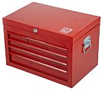 RS PRO 6 drawer Steel Tool Chest, 350mm x 530mm x 340mm