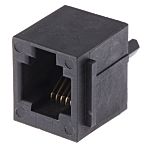 Amphenol ICC MOD JACK Series Female RJ45 Connector, Through Hole, Cat3 Straight 6P6C -Way