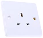 Unwitched socket 13A 1 gang white