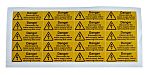 Tehlike Uyarı Etiketi, 60 x 20mm Vinil, Elektrik Çarpma Tehlikesi, Metin Dili: İngilizce