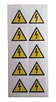 Pegatina de seguridad RS PRO, autoadhesiva de Vinilo, Negro/blanco/amarillo