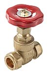 Gate compression valve,15mm comp