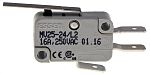 RS PRO Long Straight Lever Micro Switch, Quick Connect Terminal, 16 A @ 250 V ac, SP-CO