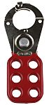 RS PRO Red 6-Lock Steel Hasp Lockout, 25mm Shackle, 25mm Attachment
