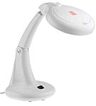 RS PRO Magnifying Lamp with Integral Base, 3 dpt, 12 dpt, 100mm Lens Dia., 100mm Lens