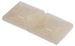 RS PRO Self Adhesive Natural Cable Tie Mount 19.5 mm x 19.5mm, 4.6mm Max. Cable Tie Width