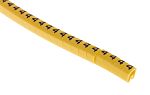 Marqueurs de câbles RS PRO, Ø câble 3 → 4.2mm, Texte : 4, Noir sur Jaune