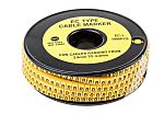 Marqueurs de câbles RS PRO, Ø câble 3 → 4.2mm, Texte : 8, Noir sur Jaune