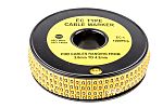 RS PRO Slide On Cable Markers, Black on Yellow, Pre-printed "Q", 3 → 4.2mm Cable