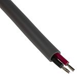 RS PRO Multicore Data Cable, 1 Pairs, 0.51 mm², 2 Cores, 20 AWG, Unscreened, 100m, Grey Sheath