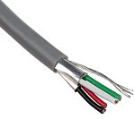 RS PRO Data Cable, 2 Pairs, 4 Cores, 0.34 mm², Screened, 22 AWG, 100m, Aluminium Foil-PET Tape Shield