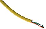 RS PRO, 50m Cat5, Yellow, U/UTP Unshielded, Unterminated PVC Sheath