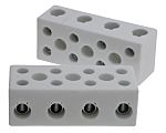 RS PRO Non-Fused Terminal Block, 4-Way, 30 → 76A, 6 AWG Wire, Screw Down Termination