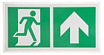 Vinyl Emergency Exit Up,  With Pictogram Only, Non-Illuminated Emergency Exit Sign