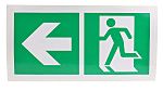 Vinyl Emergency Exit Left With Pictogram Only, Non-Illuminated Emergency Exit Sign