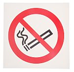 Señal de prohibición con pictograma: Prohibido Fumar, texto en , 200mm x 200 mm