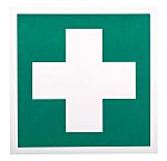 První pomoci znamení, Plast, Zelená/bílá, Žádné Značka RS PRO