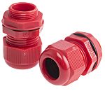 RS PRO Red Nylon Cable Gland, M25 Thread, 13mm min., 18mm max., IP68