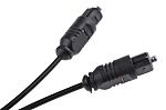 RS PRO Male TOSlink to Male TOSlink Optical Audio Cable, 1.5m