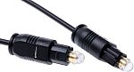 RS PRO Male TOSlink to Male TOSlink Optical Audio Cable, 2.5m