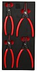 RS PRO 4-Piece Circlip Plier Set, 300 mm Overall