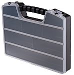 RS PRO 9 Cell Black PP Compartment Box, 50mm x 320mm x 250mm