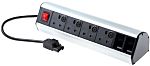 RS PRO Type G - British 4 Gang Power Distribution Unit, 1m Cable, 230V, Fused