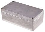 RS PRO Silver Die Cast Aluminium Enclosure, IP66, Silver Lid, 220 x 120 x 81mm