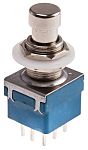 RS PRO Push Button Switch, Latching, PCB, 12.2mm Cutout, 3PDT