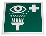 RS PRO Plastic Green/White Eyewash Station Sign, H200 mm W200mm