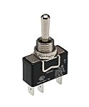 Arcolectric (Bulgin) Ltd Toggle Switch, Panel Mount, On-Off-On, SPDT, Tab Terminal, 250V ac