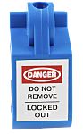 RS PRO Blue 1-Lock ABS Universal Miniature Circuit Breaker Lockout, 8mm Shackle, 10mm Attachment
