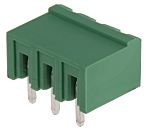 RS PRO, 5.0mm Pitch, 3 Way, Right Angle, Pluggable Terminal Block, Header, Through Hole, Solder Termination