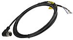 RS PRO Right Angle Female 4 way M12 to Unterminated Sensor Actuator Cable, 2m