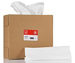 Suché utěrky krabička 120 ks barva bílá pro průmyslové čištění RS PRO