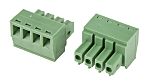 RS PRO PCB Klemens, PCBye / Karta Monte, 4 Kontaklı, 3,81mm Aralıklı, Dik Açılı