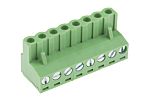 RS PRO, 5.08mm Pitch, 8 Way, Right Angle, Pluggable Terminal Block, Plug, Through Hole, Screw Termination