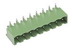 RS PRO, 5.08mm Pitch, 8 Way, Right Angle, Pluggable Terminal Block, Header, Through Hole, Solder Termination