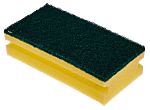 RS PRO Black, Yellow Sponge Scourer 150mm x 65mm x 40mm, for Industrial, Kitchen Use