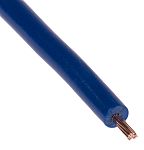 RS PRO Dark Blue 0.5mm² Hook Up Wire, 22 AWG, 16/0.2 mm, 100m, PVC Insulation