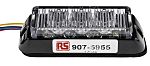 RS PRO Amber Flashing Warning Light, 12 V dc, 24 V dc, Surface Mount, Wall Mount, LED Bulb, IP67