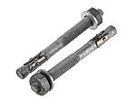 RS PRO Carbon Steel Anchor Bolt M10 x 100mm, 10mm Fixing Hole